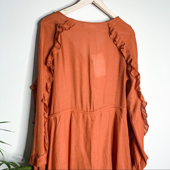 NWT &MERCI RUST RUFFLE ROMPER - Picture 10 of 11